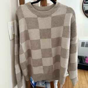 OAK + FORT checkered sweater